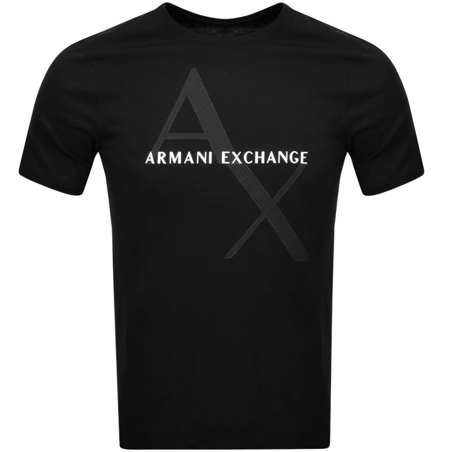 Alternative Image for ProductArmani Exchange Crew Neck Logo T Shirt Black1